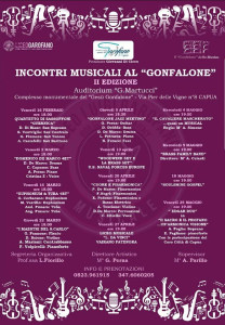 CARTELLONE II RASSEGNA INCONTRI MUSICALI AL GONFALONE
