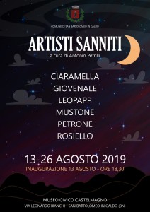 Locandina mostra collettiva dal 13 al 26 agosto 2019 San Bartolomeo in Galdo